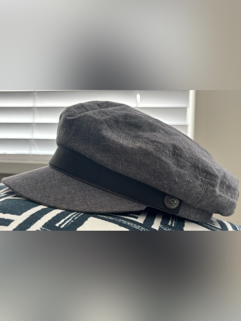 Brixton Gray  Newsboy Cap with Black Band